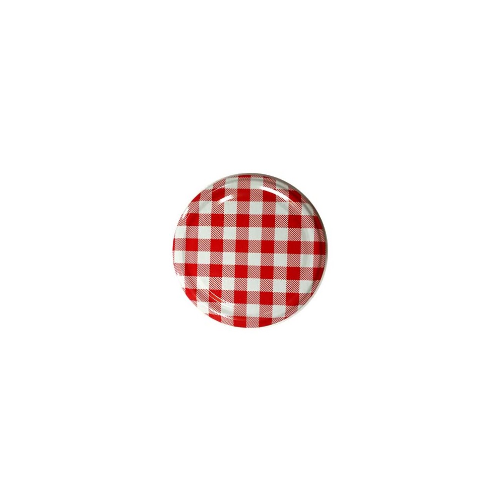 82mm Twist-Off Lid (Gingham Red) x 10