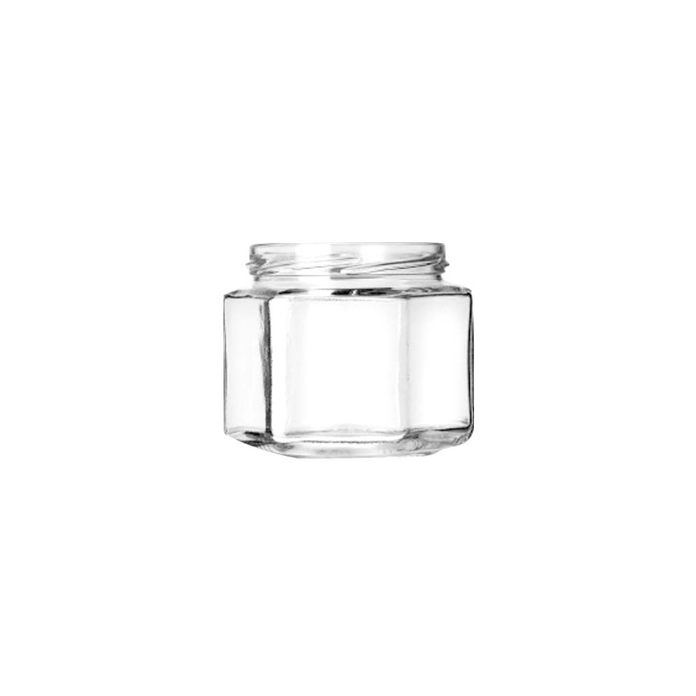 Hexagonal  Glass Jars - 196ml x 24, 324ml x 18 and 380ml x 12