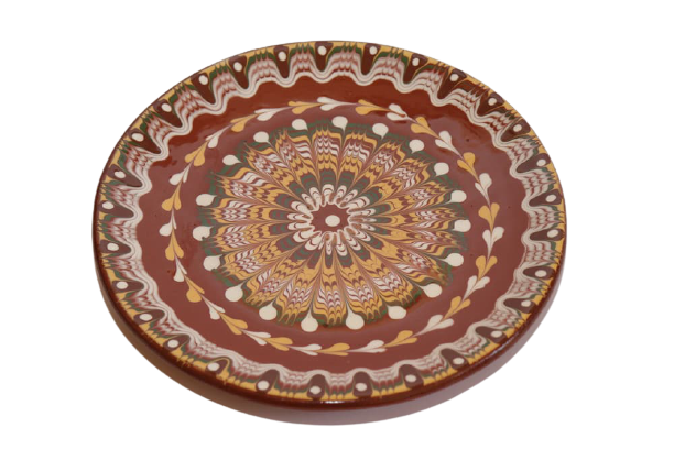 Handmade Troyan Pattern Dinner Plate - 25cm