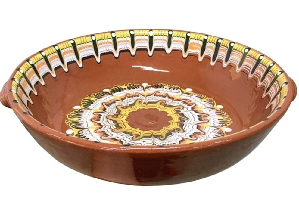 Handmade Troyan Pattern Tray - 31cm
